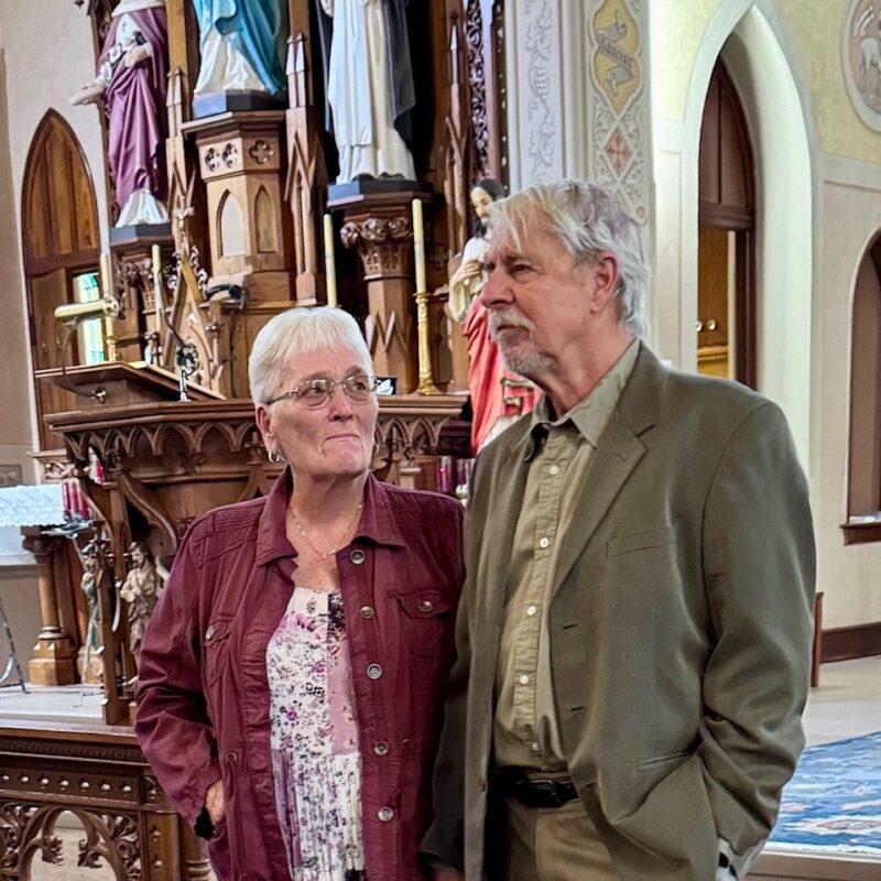 older couple in a church
