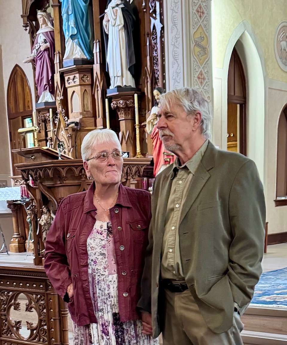 older couple in a church
