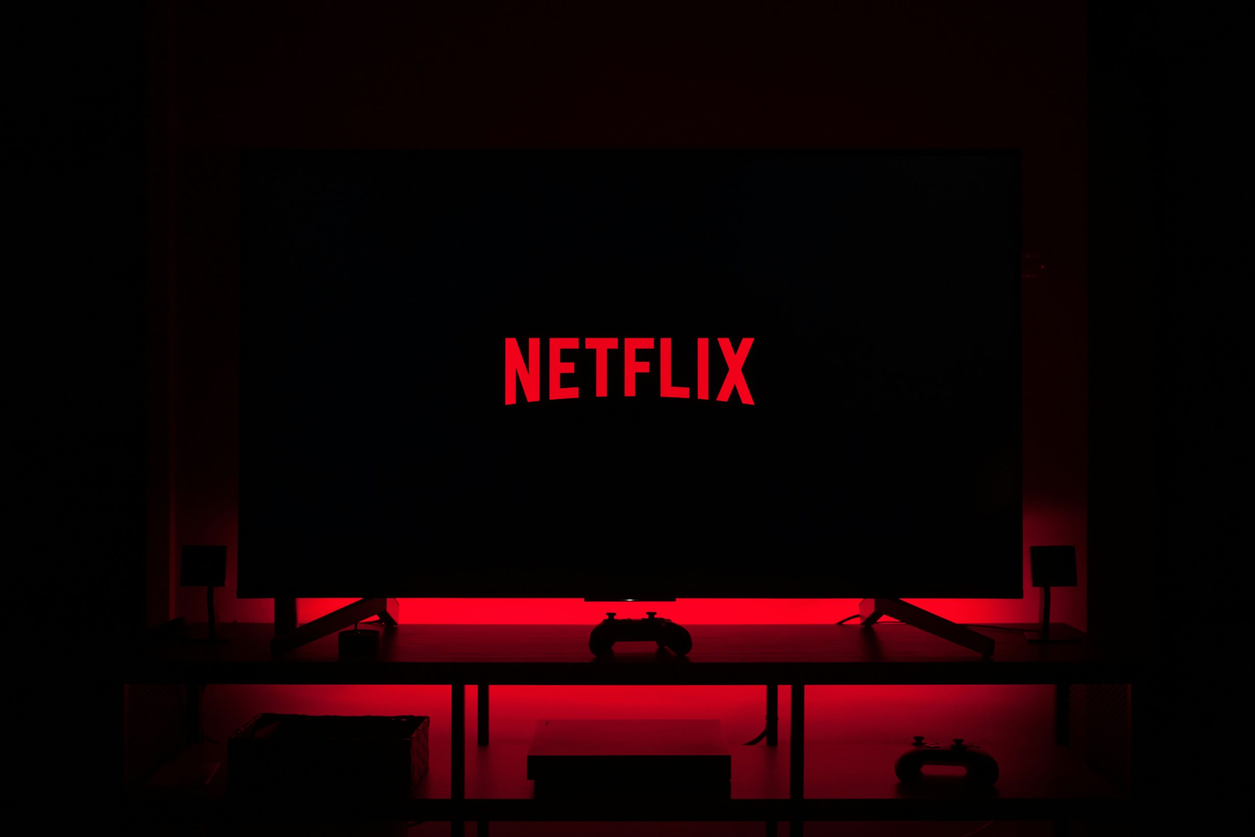 netflix logo on dark